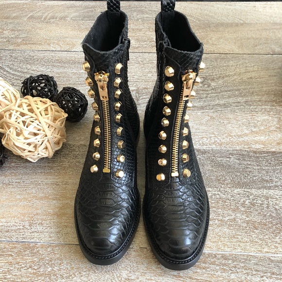 Jeffrey Campbell Shoes - Jeffrey Campbell Tonette Studded Zip Snake Boot